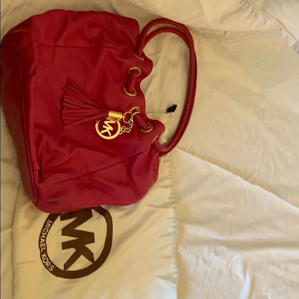 Pink leather Michael Kors purse